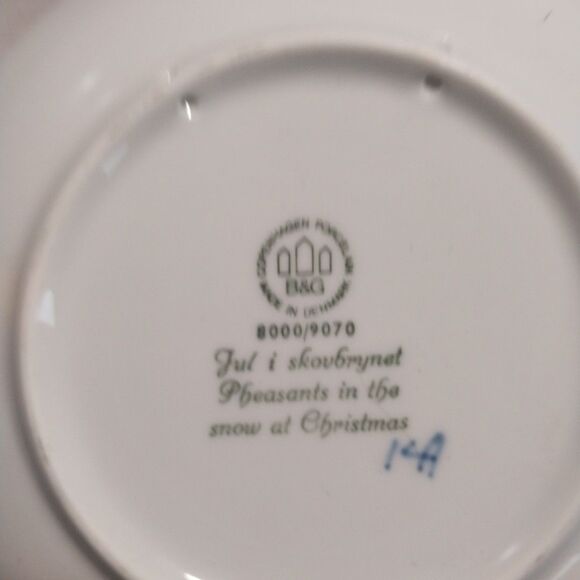 Vintage B&G Copenhagen Blue Christmas Plates Dated 1970 - Picture 3 of 4